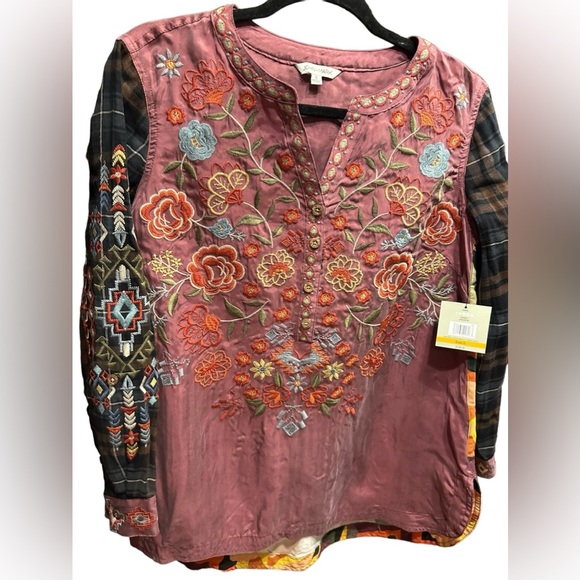 John Mark embroidered long sleeve shirt size S - Picture 4 of 14